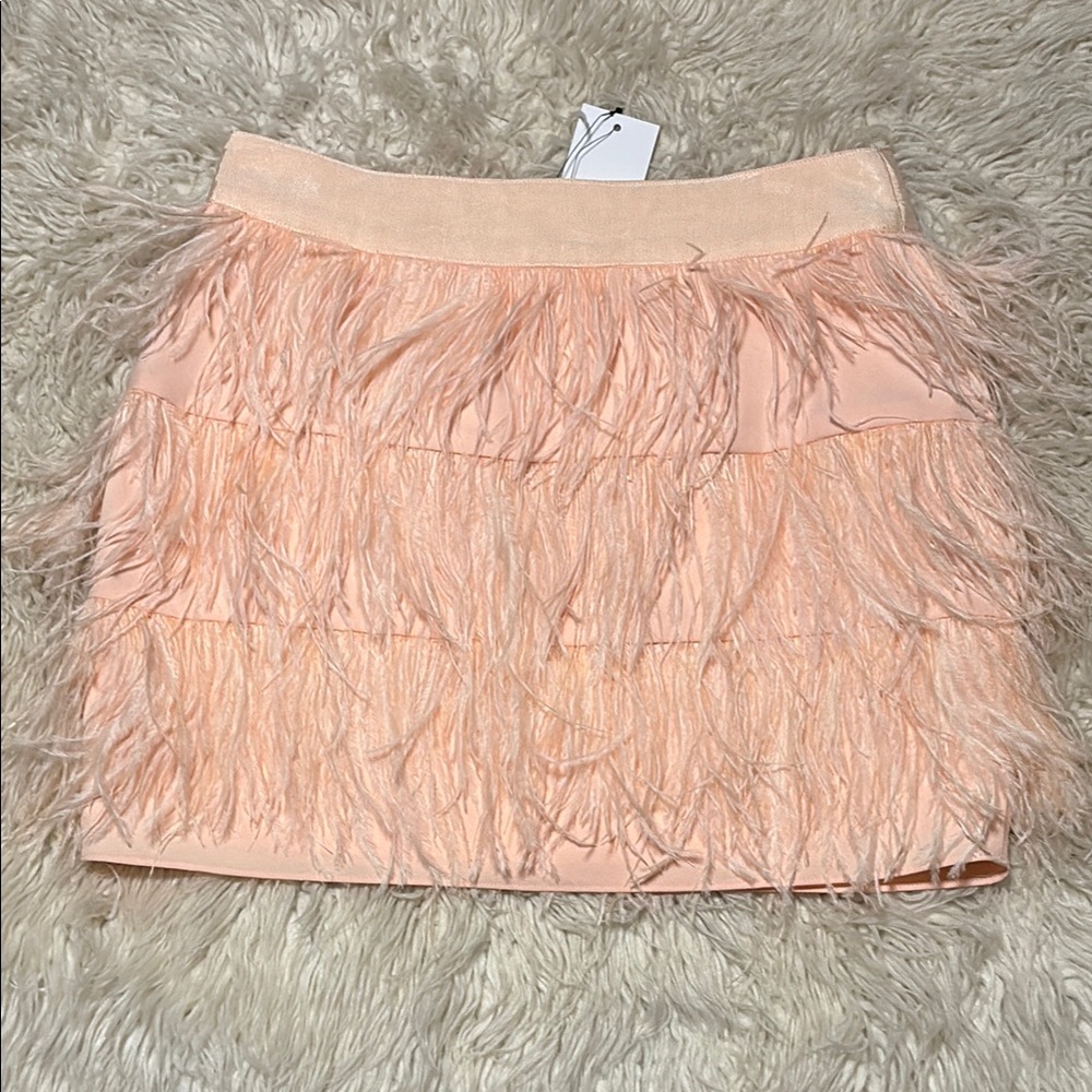 Wells Grace Peach Feathered Skirt - Picture 4 of 4